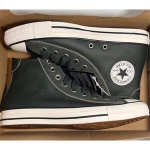 New Converse CTAS Hi Leather Dark Green Sneakers‎ 6.5M/8.5W
